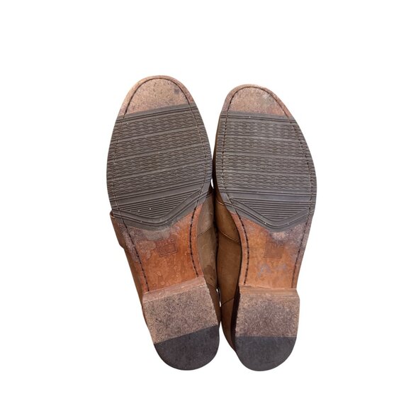 Frye Mens Brown Leather Tassel Slip-On Loafers Size 12D